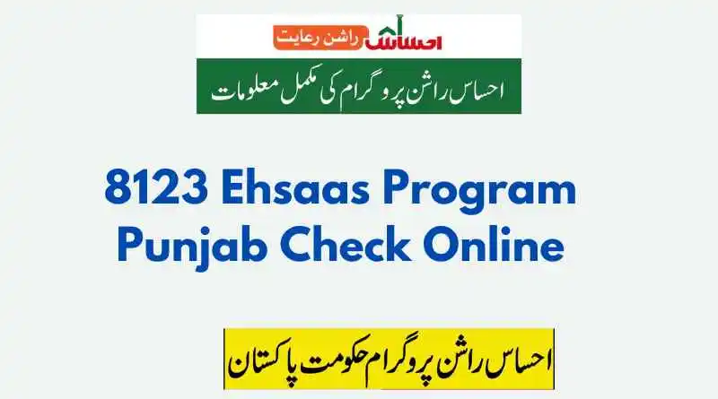 8123 Ehsaas Program Punjab Check Online 2023